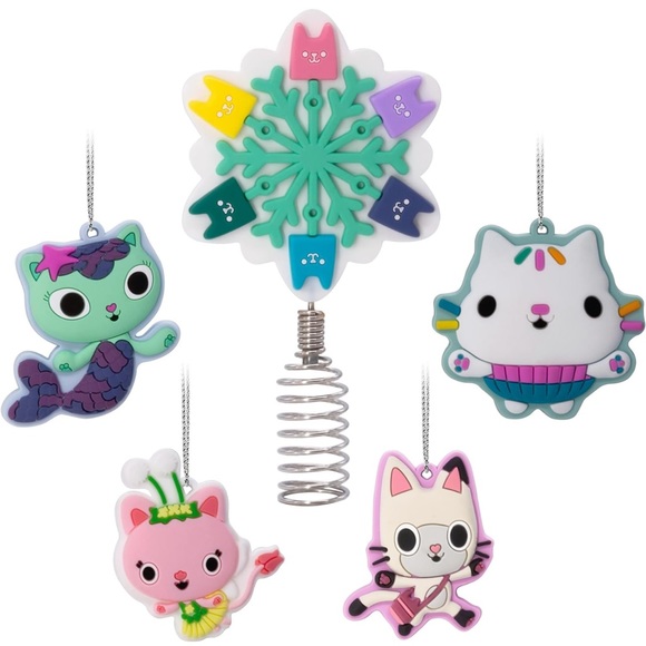 NIB Hallmark DreamWorks Gabby's Dollhouse 5" Miniature Tree Topper & ornaments - Picture 5 of 6